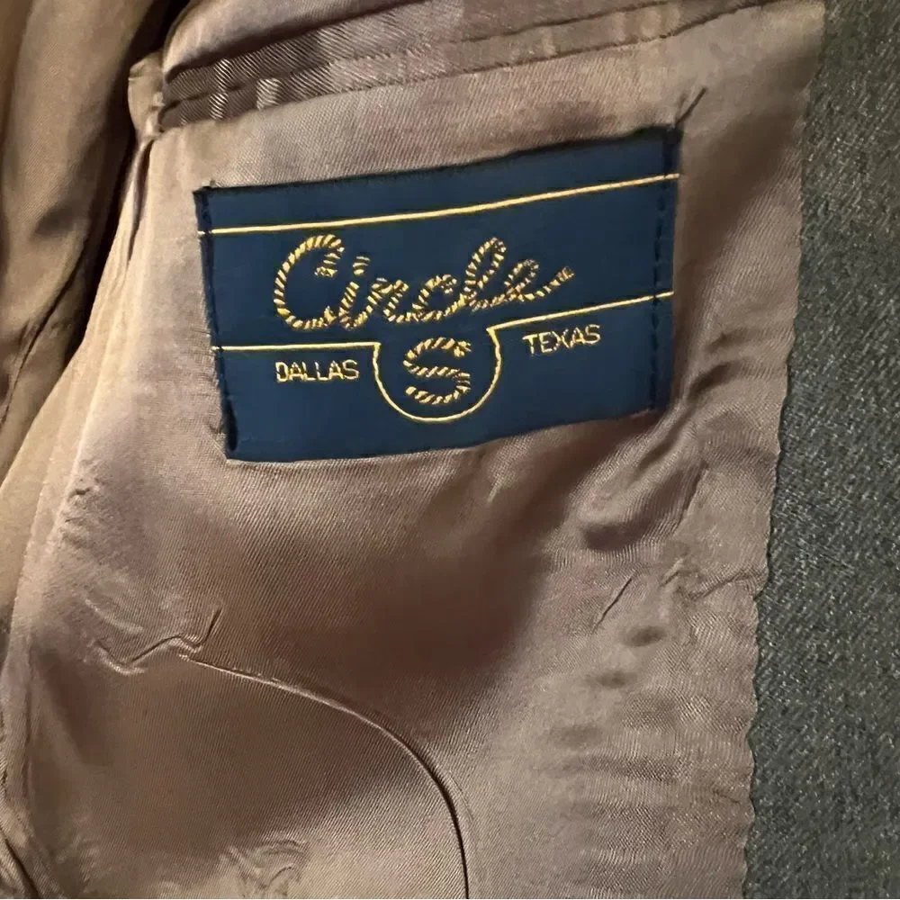 Circle S Western Blazer Men 44R  Gray Cowboy Rodeo Jacket Office Rockabilly USA
